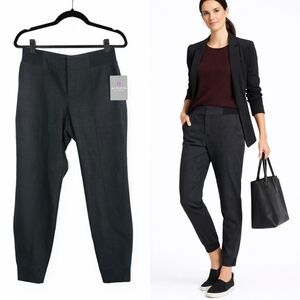 Athleta Work It City Wool Blend Jogger Pants Charcoal Commuter Office Stretch 6